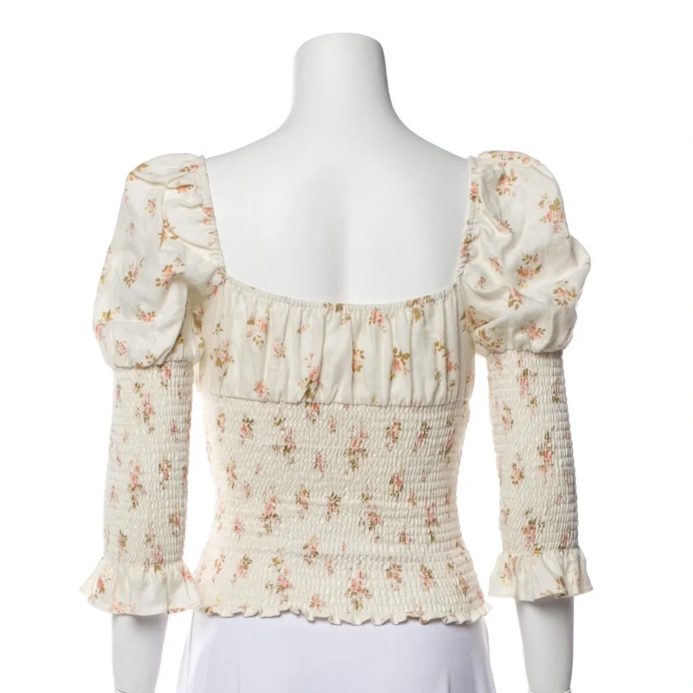 Reformation Haven Linen Top in Mildred, XS - Picture 6 of 8